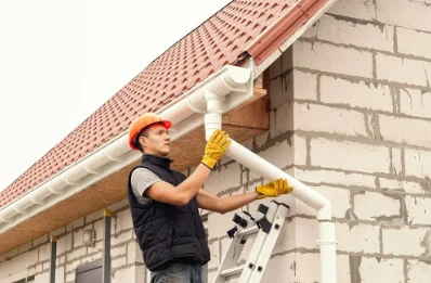 Pose et remplacement de gouttières à Blésignac
